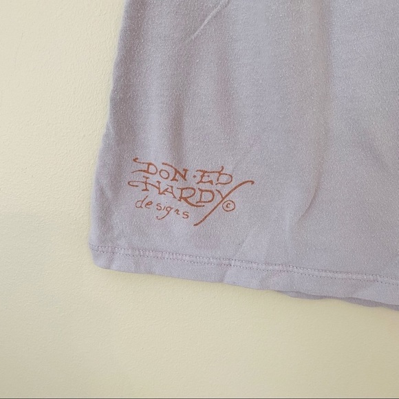 Ed Hardy by Christian Audigier Graphic Bird and Flower Tee T Shirt - Medium - Picture 5 of 13